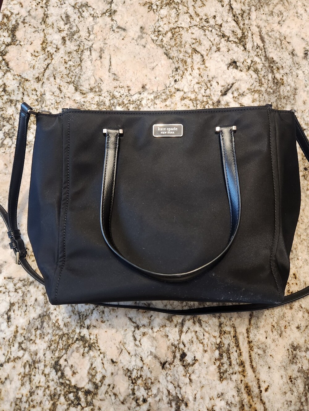 Kate Spade NY Dawn Nylon Tote Black GUC